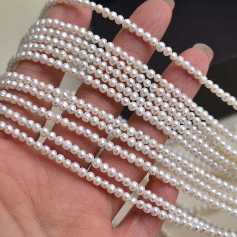 Beading - 천연 담수 진주, 흰색, 3~7mm 크기의