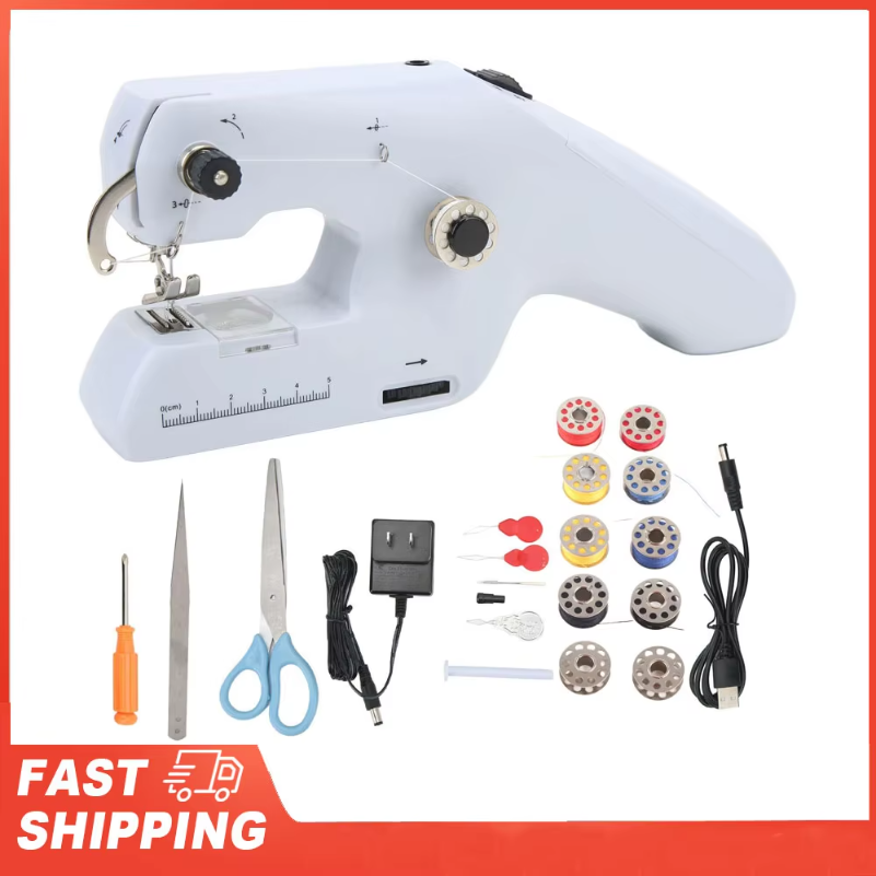 Mini Electric Sewing Machine Handheld - ZDML-6 휴대용 재봉틀 인체공학적 손잡이가 있는