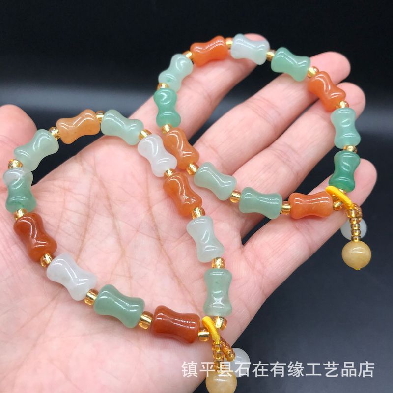 천연 아벤츄린 대나무, 골든 실크, 삼색 옥 행운 구슬 - Beading 리뷰 및 가격