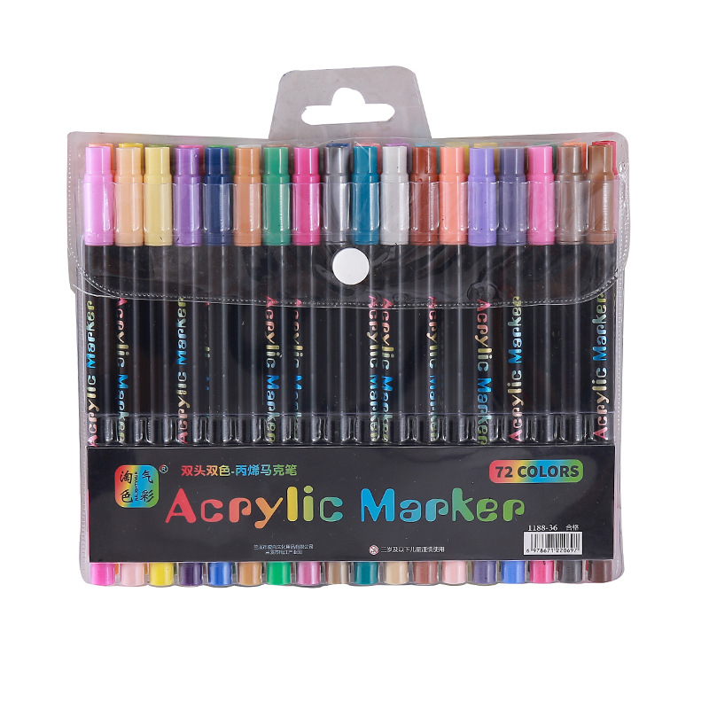 24-120색 듀얼팁 아크릴 마커 펜 세트, 브러쉬 페 - Painting Supplies 리뷰 및 가격