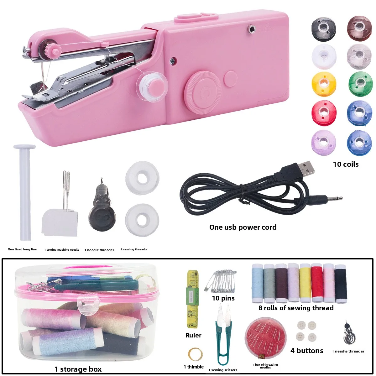미니 재봉틀 휴대용 전기 가정용 소형 컴팩트 재봉기 - Mini Electric Sewing Machine Handheld 리뷰 및 가격