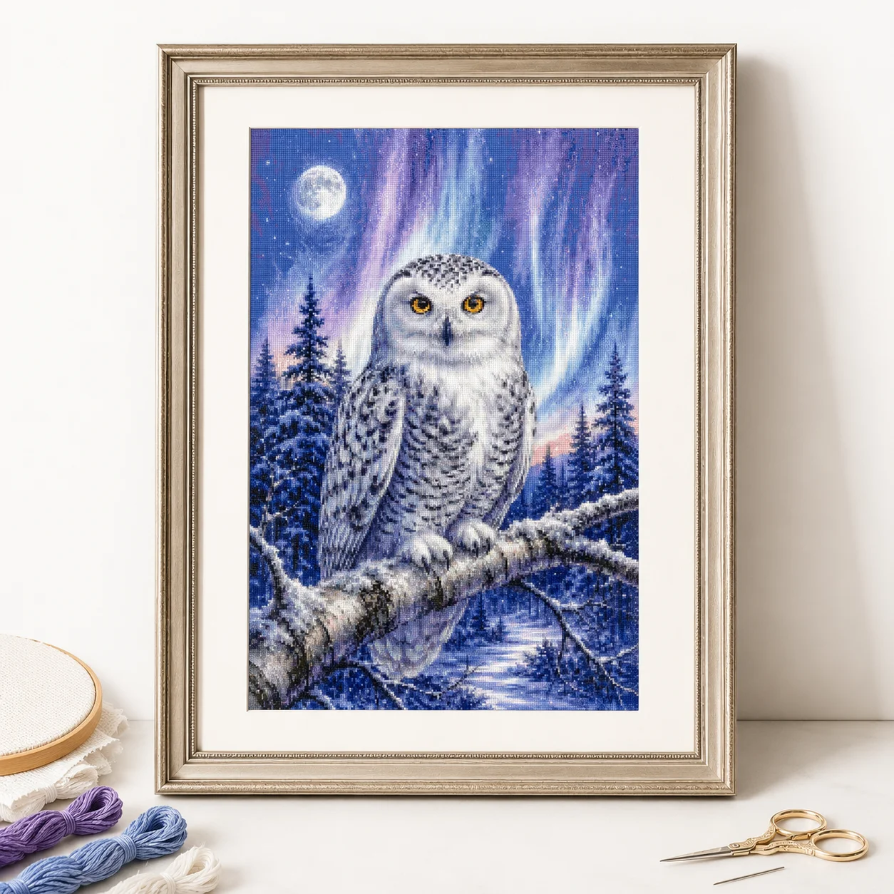 [ZZ8820-겨울 시계 올빼미] |   초보자를 위한 - Cross Stitch Stamped Kits Beginners 리뷰 및 가격